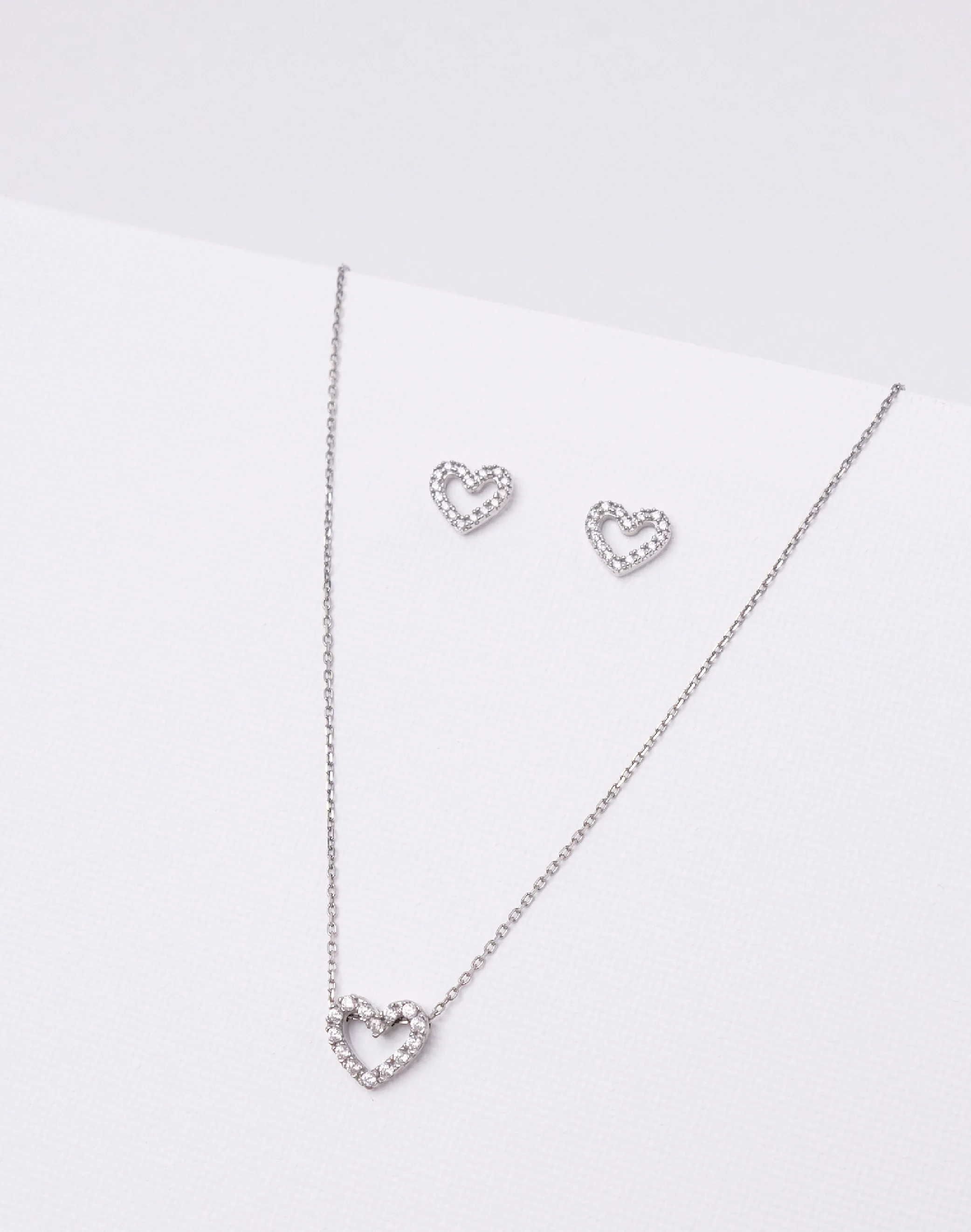 Aretes en Plata 925 Corazón Clear - Image 6