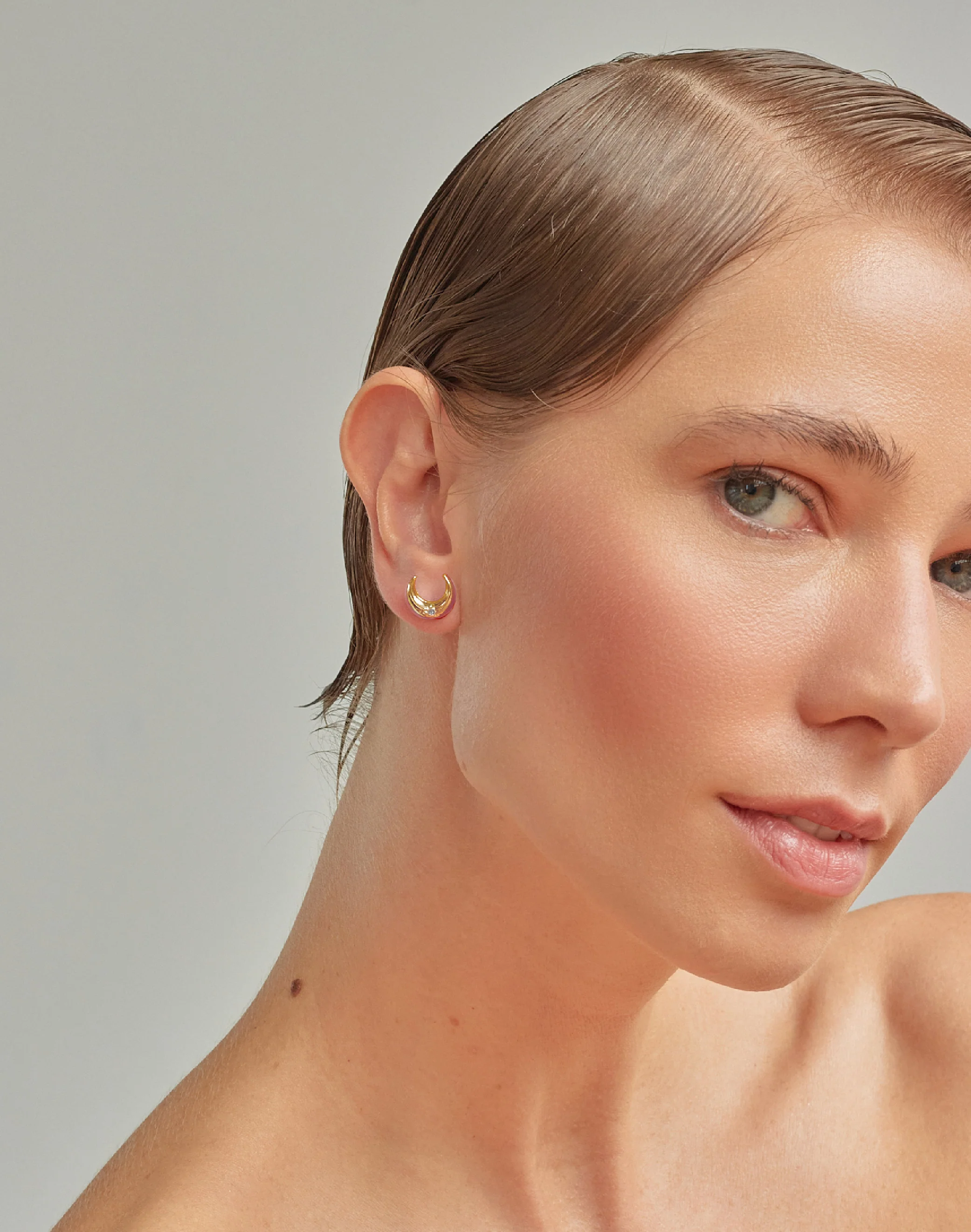 Aretes Luna con Cristales - Image 2