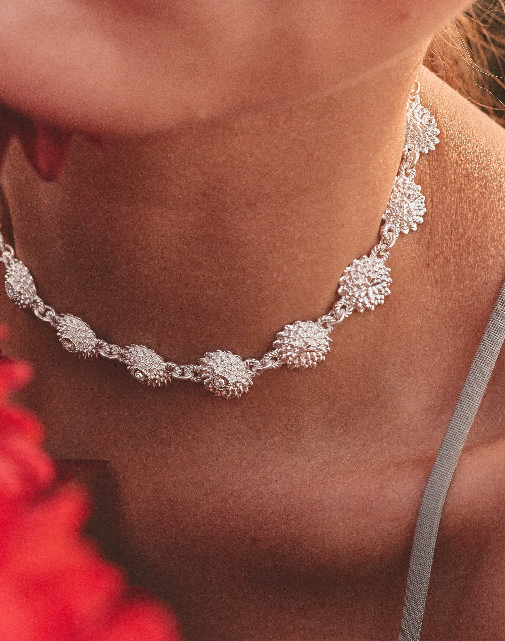 Choker + Aretes Crisantemo - Image 3