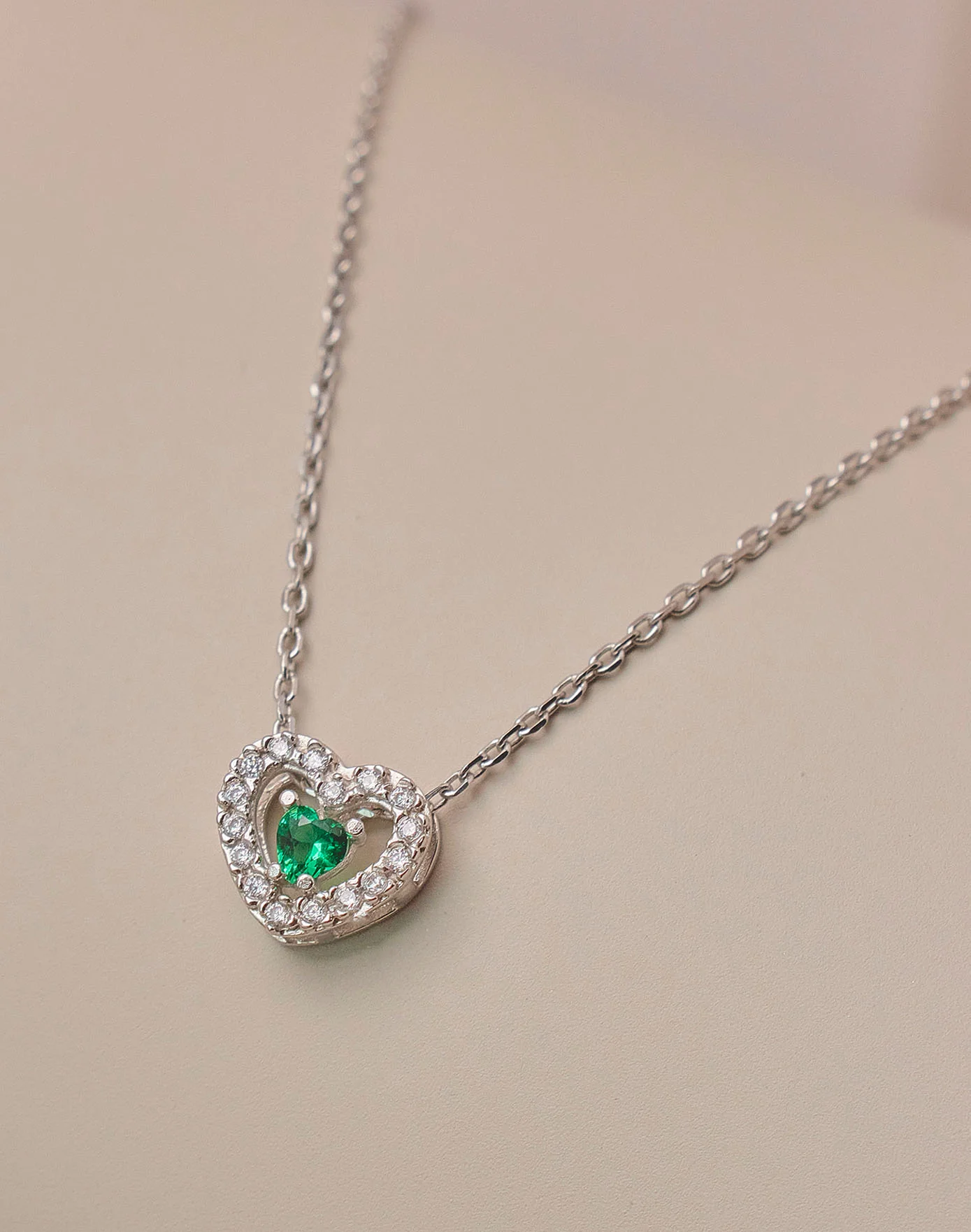 Collar en Plata 925 Zircón Emerald Love - Image 2