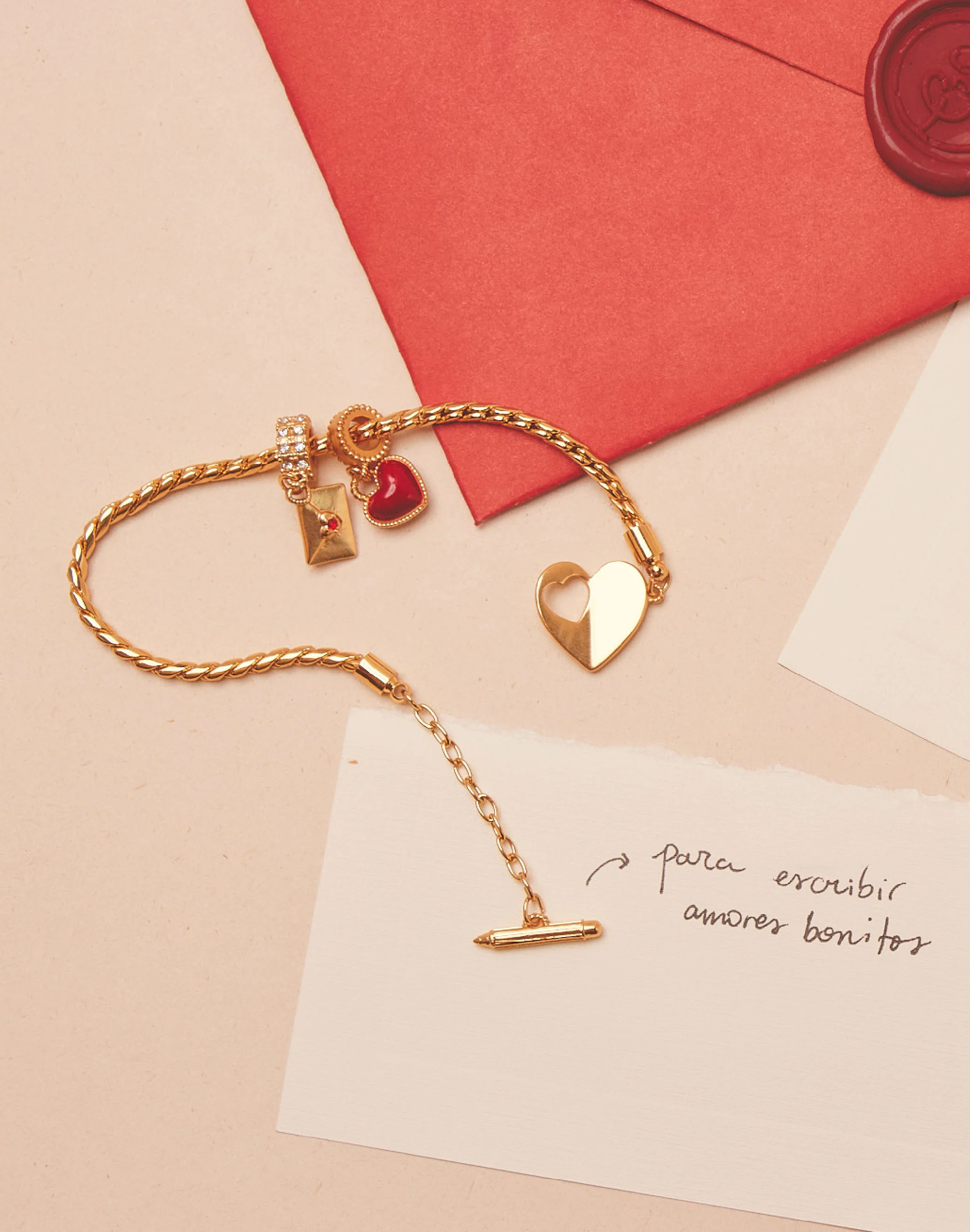 Pulsera de Charms Carta de Amor - Image 5