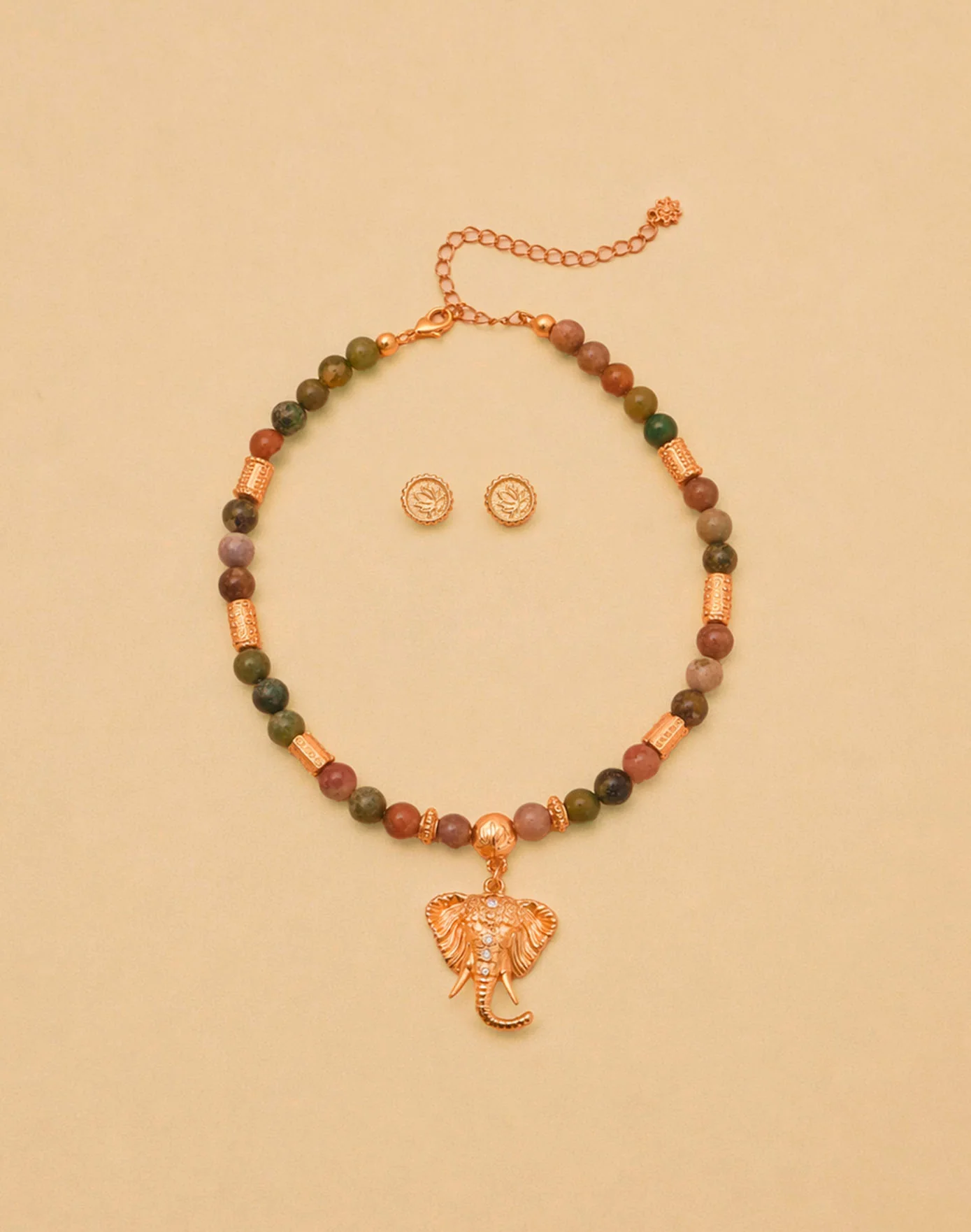 Set de Collar + Aretes Elefante Sagrado - Image 3