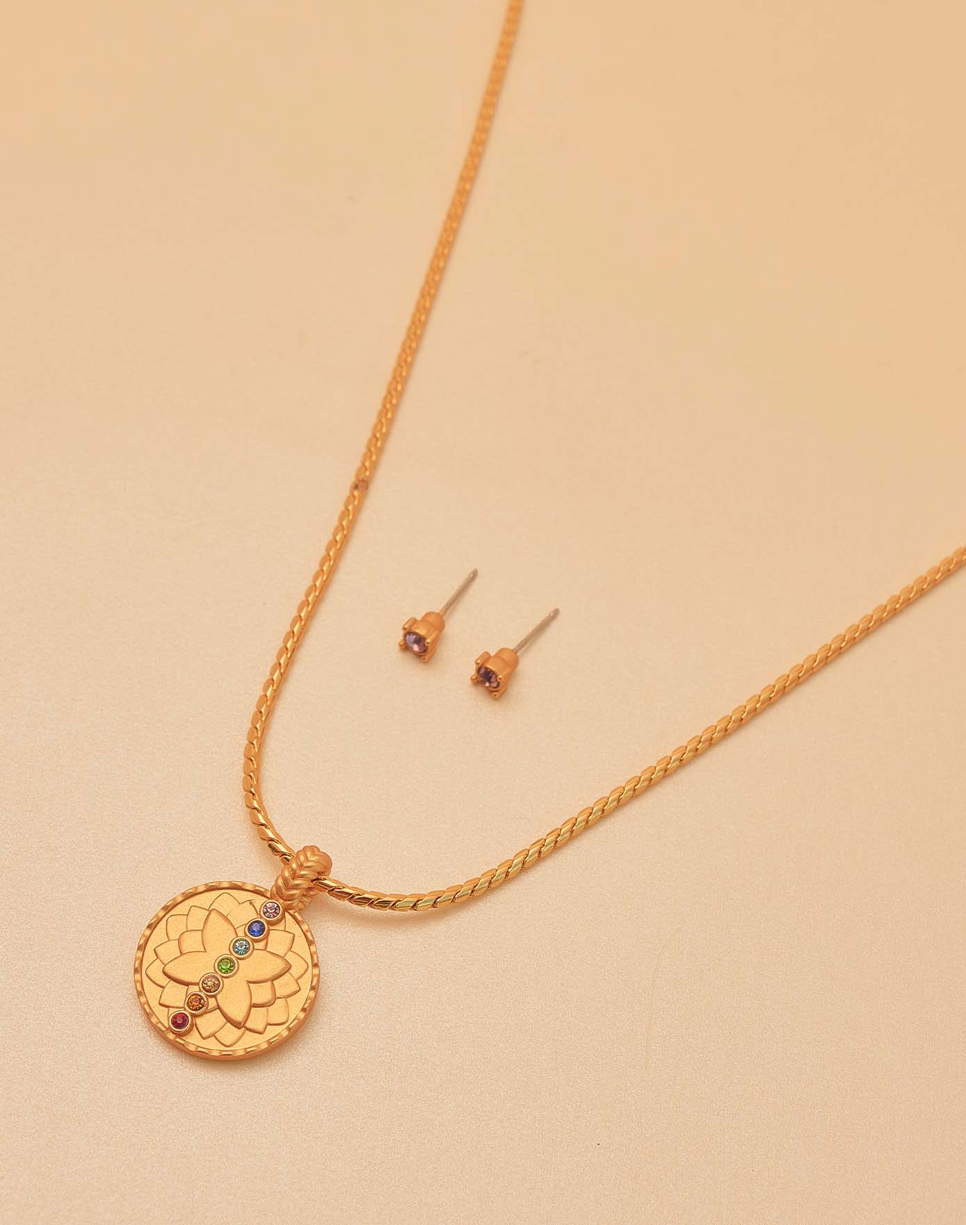 Set de Collar + Aretes Siete Chakras - Image 6